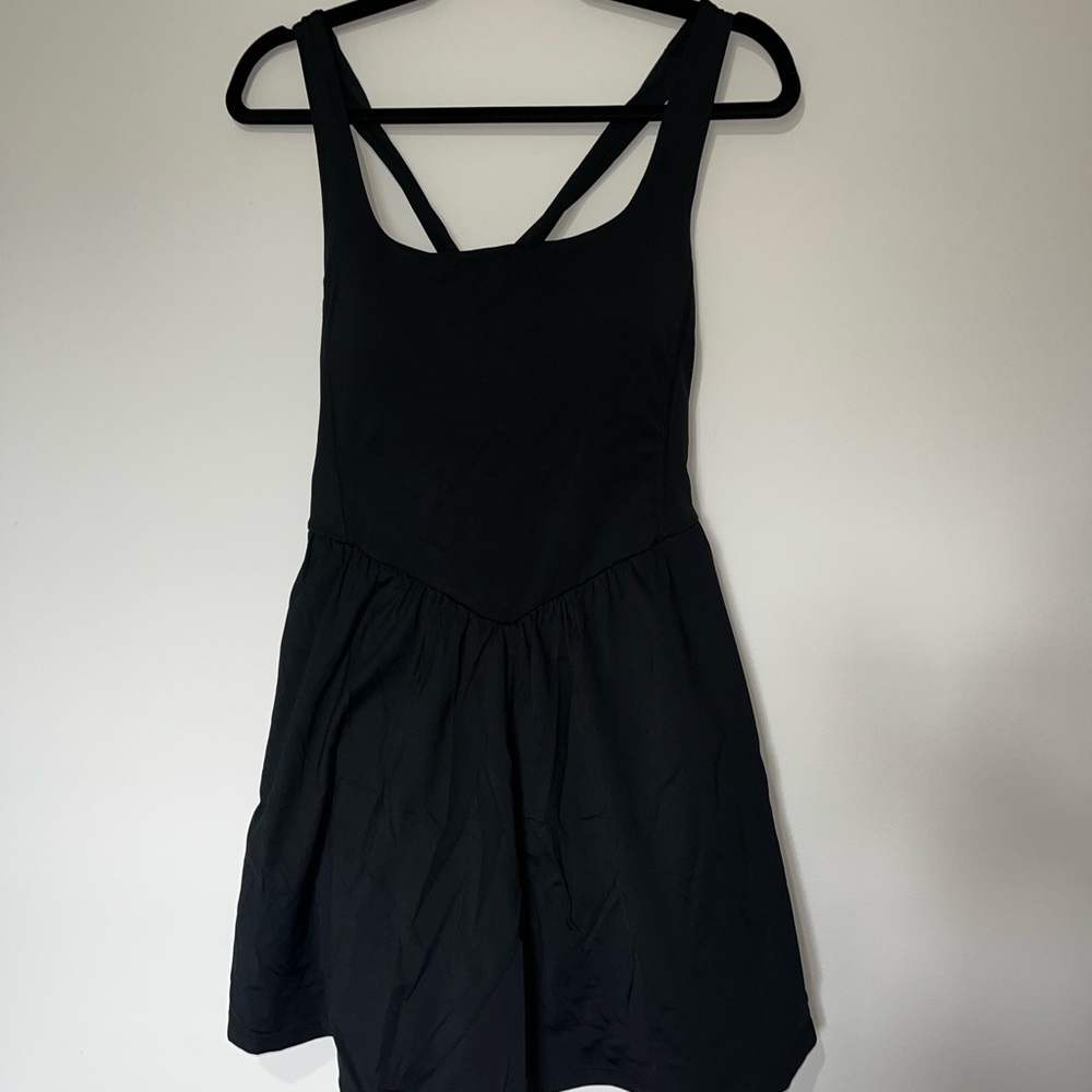 Black Athletic Dress with built-in Shorts